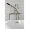 Aqua Vintage CCK8108DL Freestanding Tub Faucet with Supply Line, Stop Valve, Brushed Nickel CCK8108DL - alternate 3